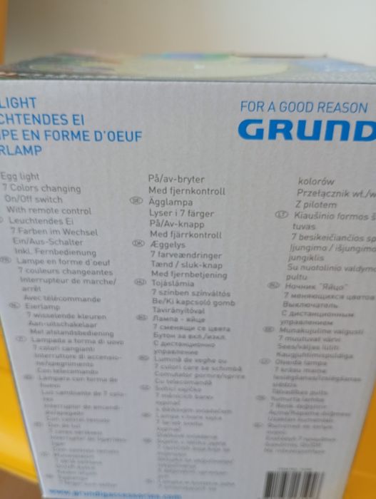 Candeeiro ovo Grundig led