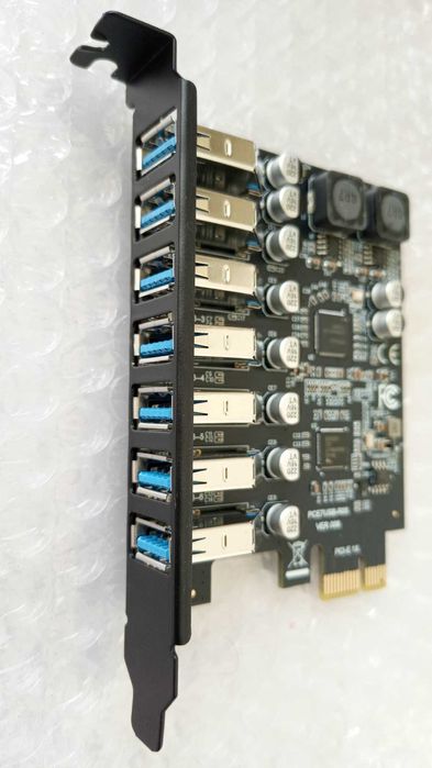 7 портов USB 3.0 5 GBps плата расширения для ПК слот PCI Express x 1
