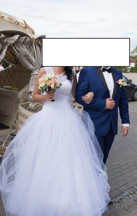 Suknia ślubna princesska + welon