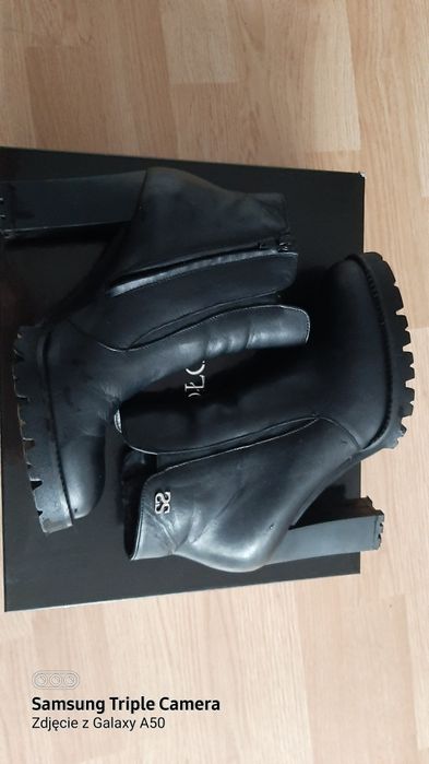 Buty botki kozaki skóra naturalna  roz 38