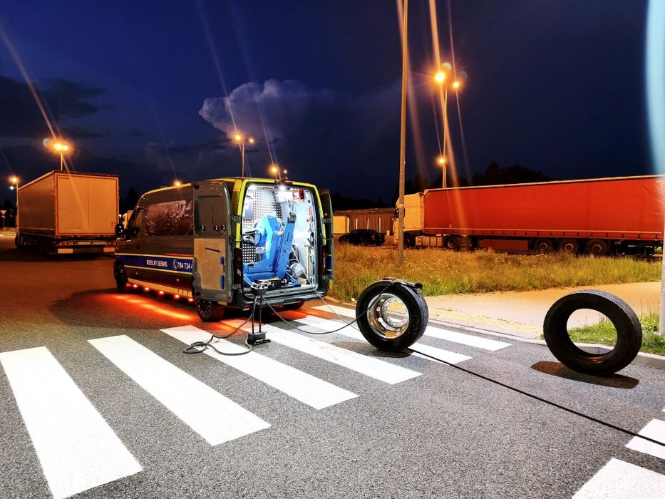 Mobilny serwis opon TIR Częstochowa, mobilna wulkanizacja 24