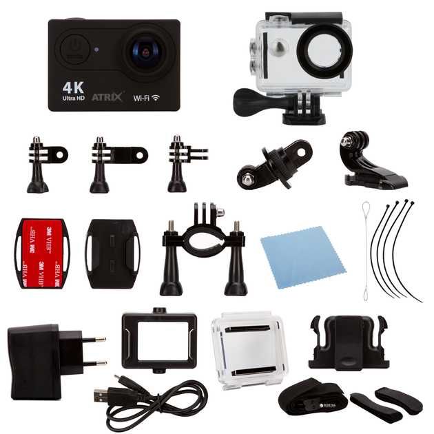 Видеокамера Atrix ProAction H9 4K Ultra HD. Использовалась 1раз