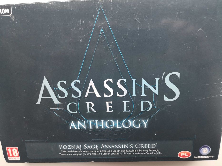 Assassins Creed: Anthology opakowanie z płytami i dodatkami.