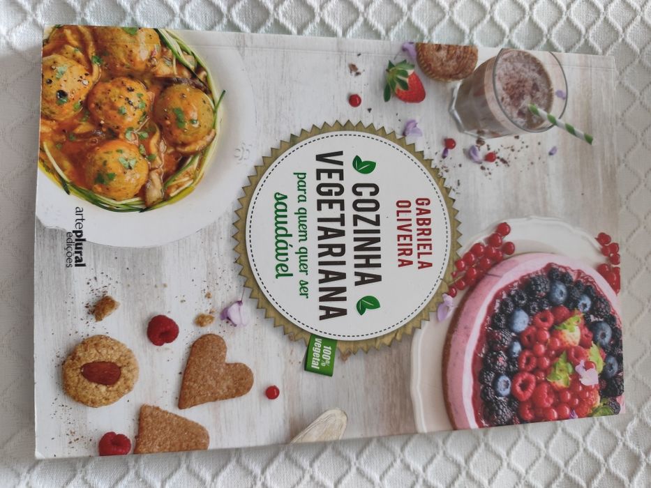 Livros cozinha vegetariana da Gabriela Oliveira