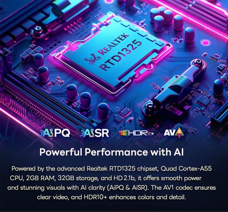 Смарт ТБ Приставка RockTek GT1 2/32 ГБ Realtek1325 Netflix