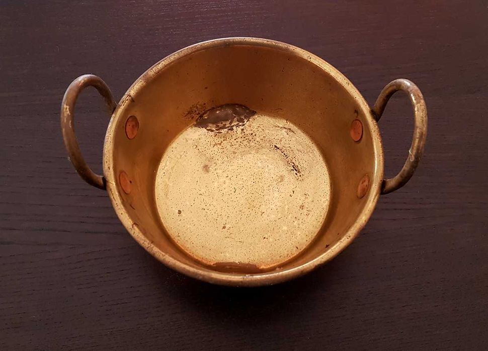 Caçarola tradicional (Alentejo) em latão com pegas