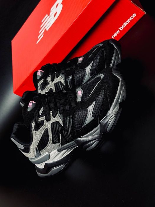 Черные женские New Balance 9060/ шкіряні кросівки New Balance 9060