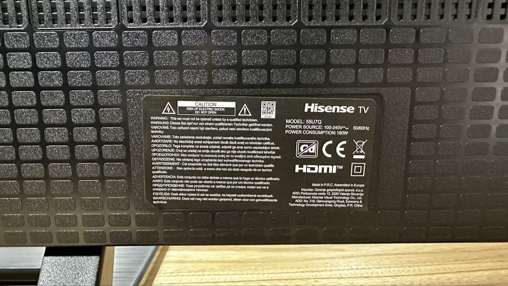 Телевізор Mini LED 55' HISENSE 55U7Q 144Hz Neu2025 Smart TV UHD гар 12