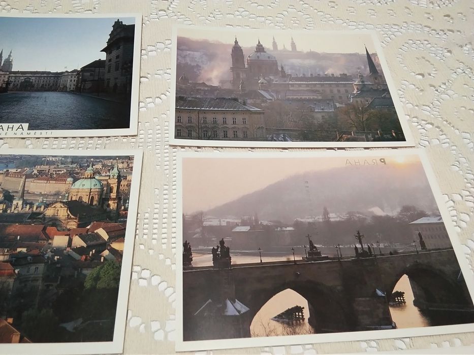 Widokówki z Pragi. 6 sztuk.