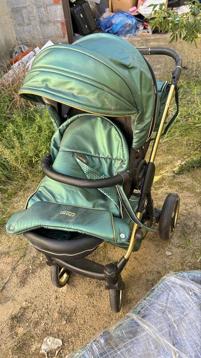Junama Diamond Fluo 3w1 Zielony | Gondola + Spacerówka + Fotelik Avionaut