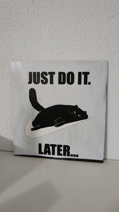 Quadro sátira slogan Nike