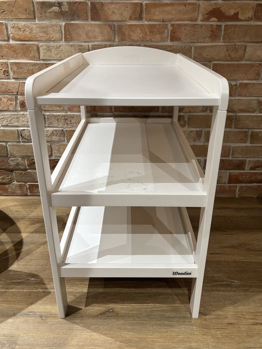 Drewniany, biały przewijak Woodies, stan dobry