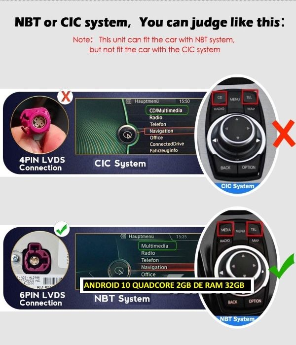 Auto-rádio 12.3" android 14 para BMW F10 F11 Serie 5 2010 a 2016