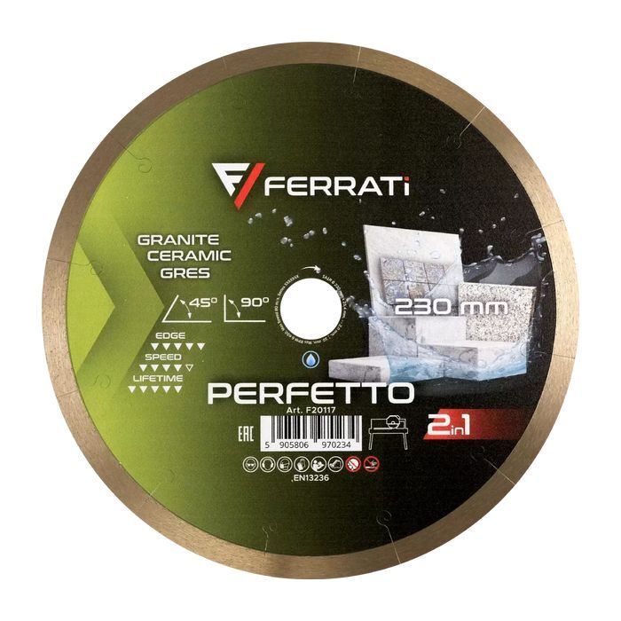 Ferrati Perfetto 2In1 Tarcza Diamentowa Tnąca 230 Mm