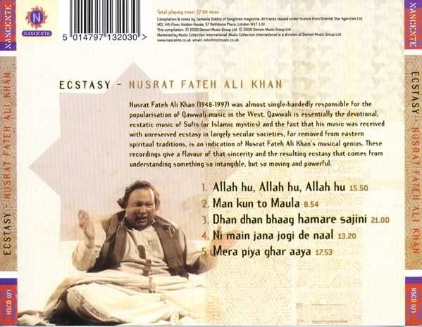 Nusrat Fateh Ali Khan – Ecstasy (CD World Music)