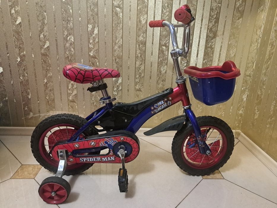 Детский велосипед человек паук