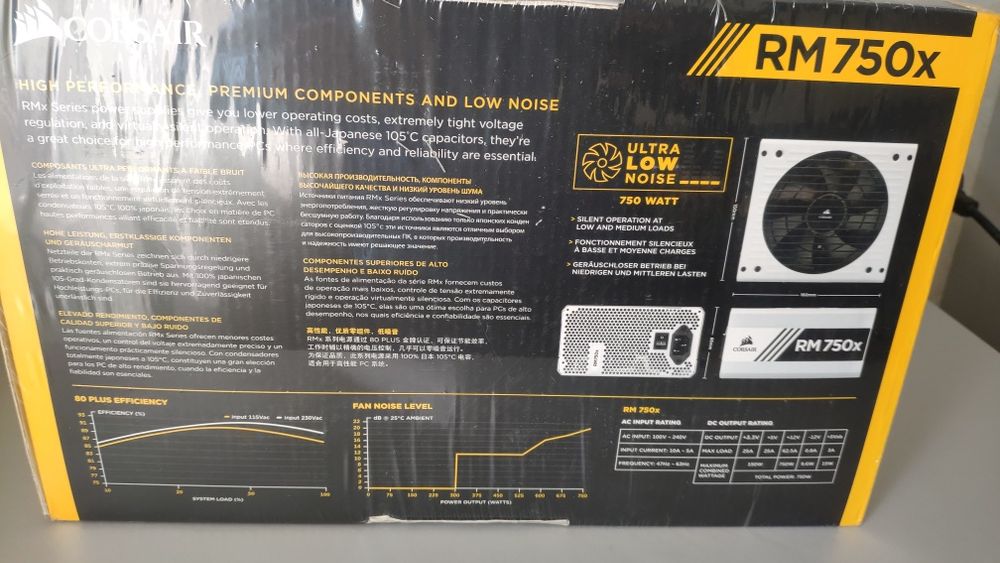 Блок живлення Corsair RM750x 80 plus Gold 750Вт  White