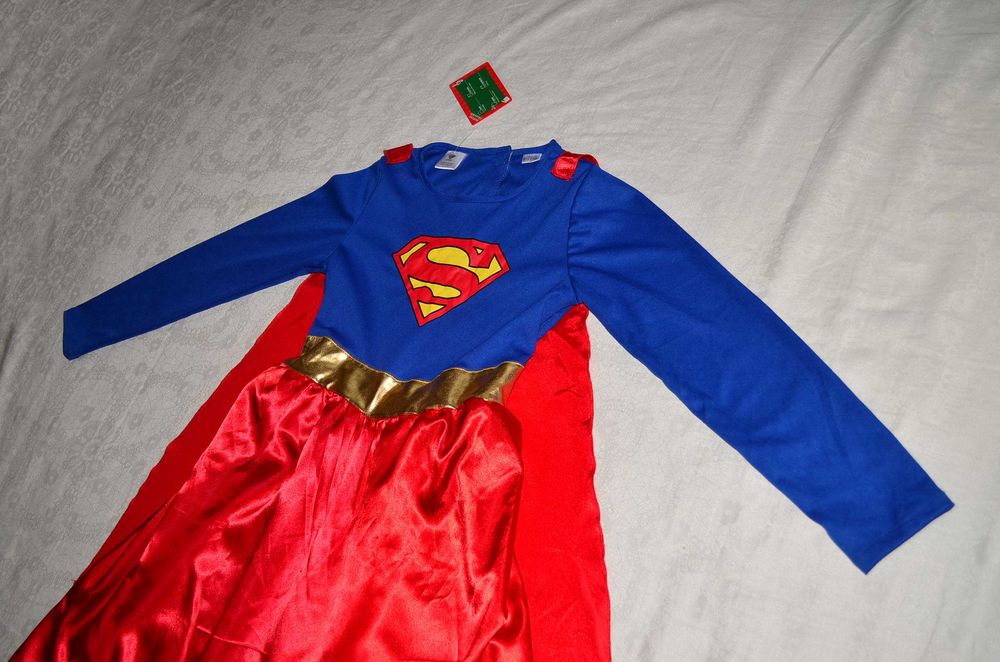 Нове плаття з плащом SuperGirl СуперДевушка костюм карнавальный образ