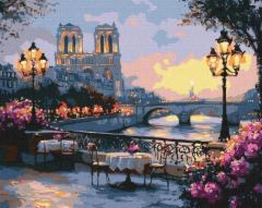 Malowanie po numerach - Francuski krajobraz 40x50 Ideyka pudełko,