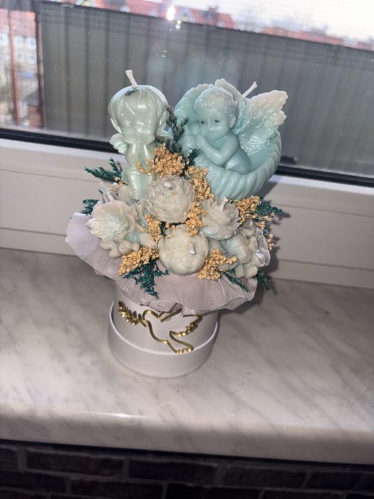 Flower box ze swiec sojowych