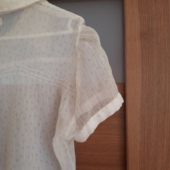 Bluzka damska transparentną w groszki rozm.42