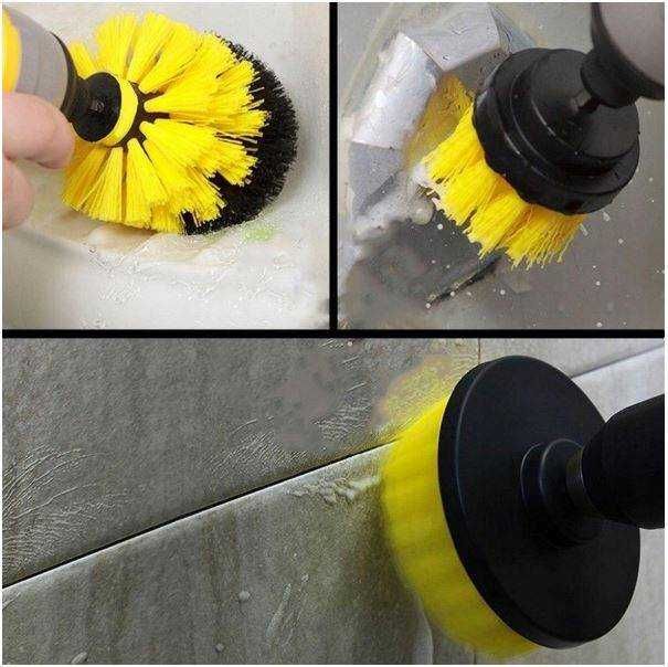 Szczotki sprzątające na wiertarkę wkrętarkę 3 sztuki