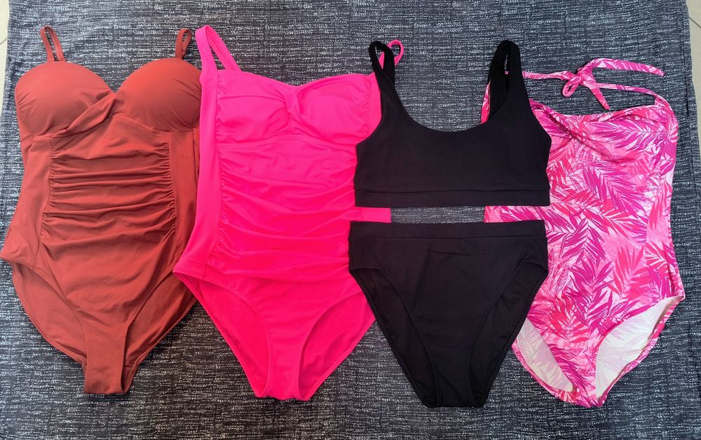 Strój kąpielowy na basen spa wczasy ferie 4 szt r. 44 zestaw komplet