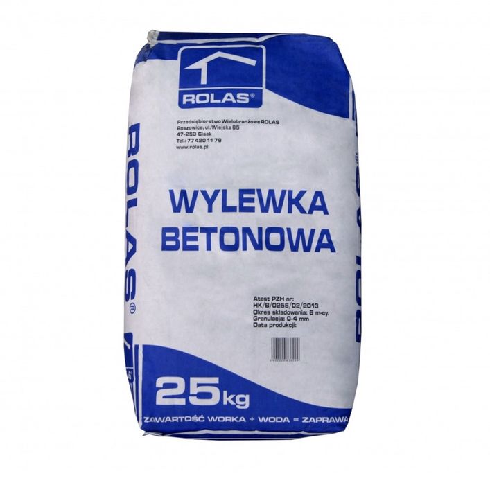 Wylewka betonowa m-20 zaprawa 25 kg