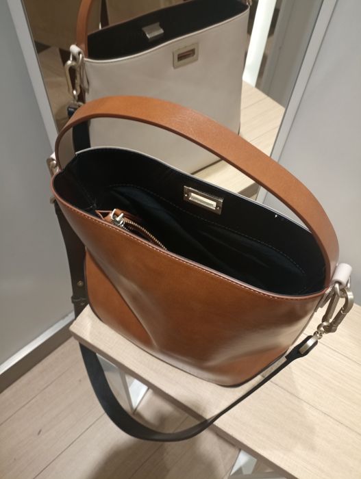 Mala Parfois Tam. M Branca e Castanha