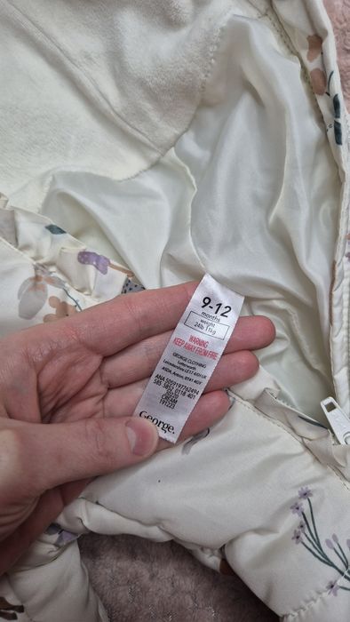 Комбінезон зимовий на дівчинку 9-12 місяців