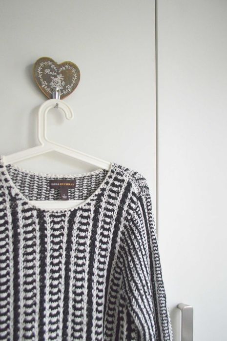 Dana Buchman sweter ażurowy bawełna premium L/XL