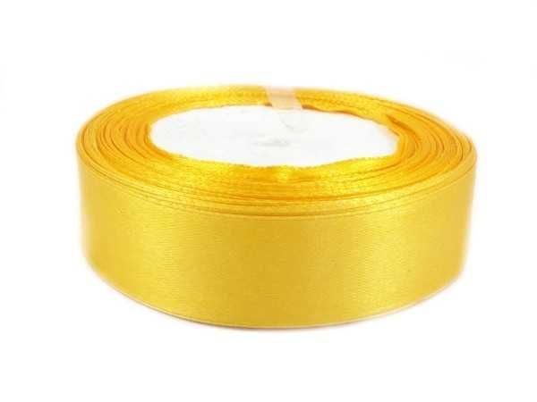 WSTĄŻKI TASIEMKI SATYNOWE 25mm 5x23m żółty wt039
