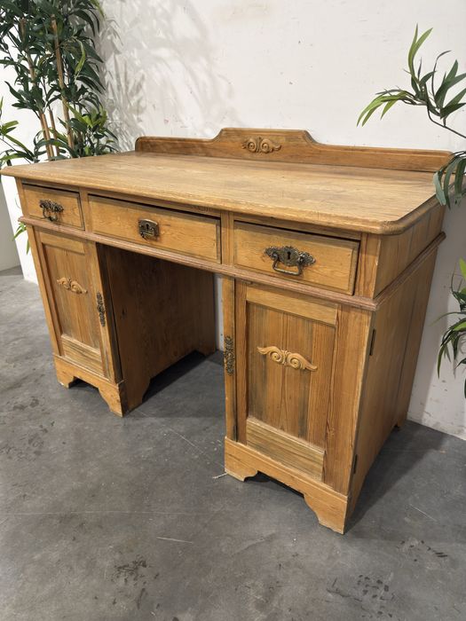 Piękne eklektyczne biurko z szufladami lite drewno dowóz wysyłka
