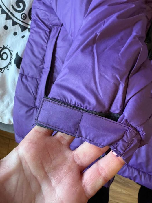 Kurtka zimowa North Face fioletowa