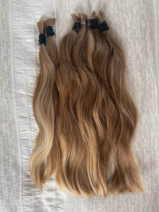 Włosy naturalne słowiańskie blond 145g 40 cm