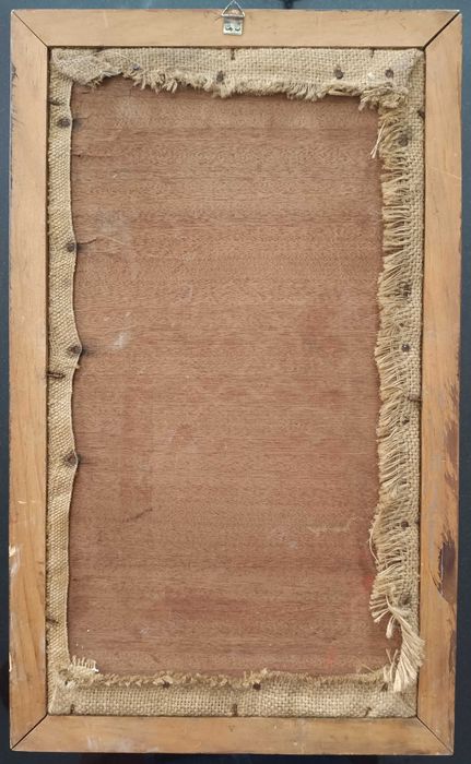 Quadro Vintage em Tapeçaria de Arraiolos – Ponto Contado em Lã Natural
