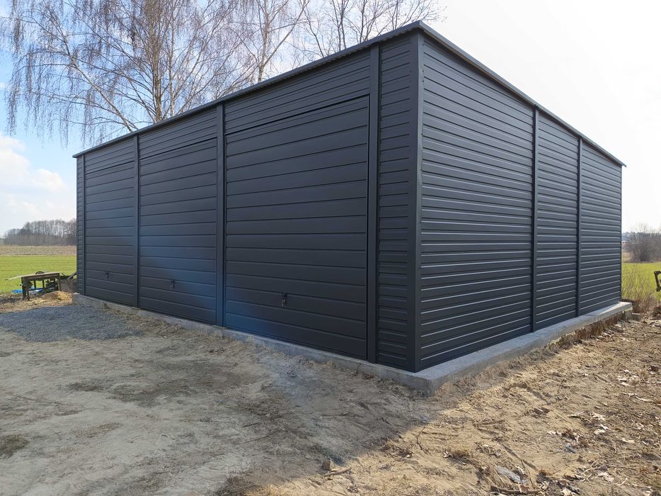 Wiata blaszana hala magazyn garaż blaszany 10x8 profil kolor busy 7x5