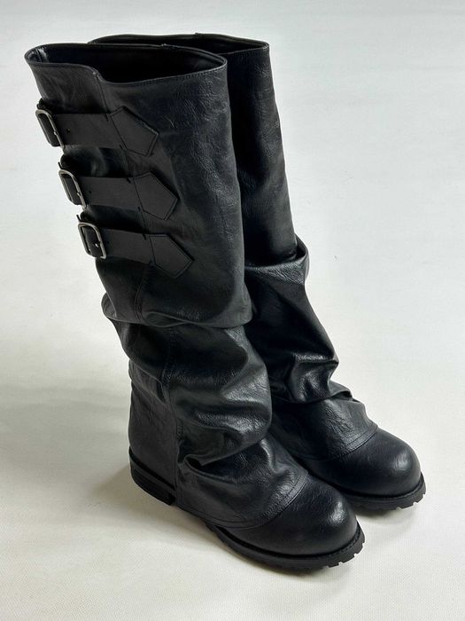 Черевики indie sleeze казаки hedi boy archive boots black архив чорні
