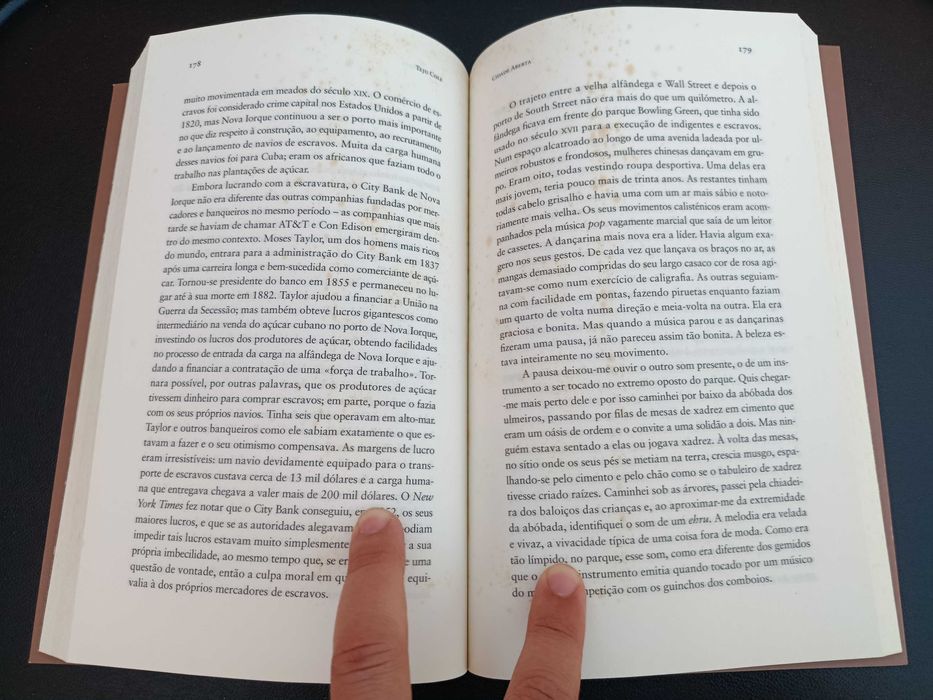 Livro "Cidade Aberta", Teju Cole