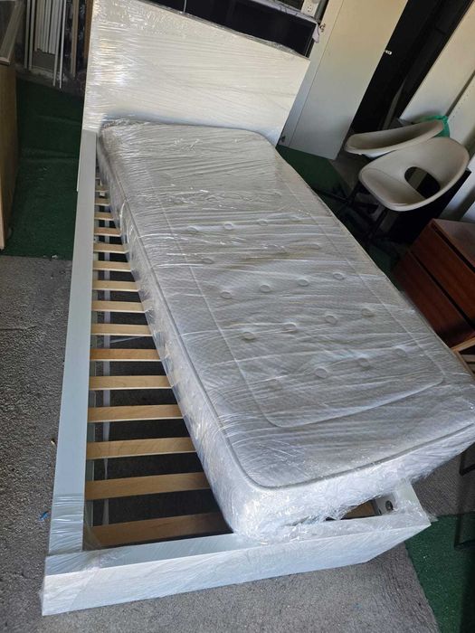 Cama solteiro com colchão Entrega e Montagem Gratuita