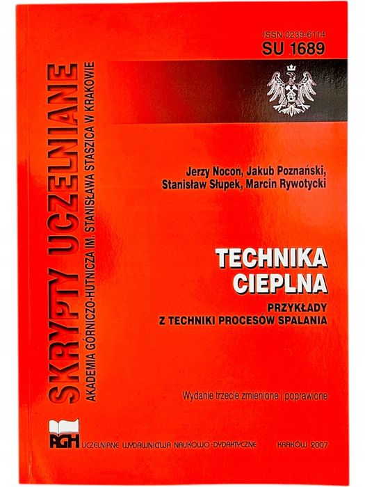 J Nocoń Technika Cieplna Przykłady Z Techniki Procesów Spalania AGH SU