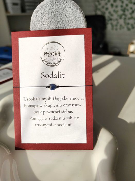 Bransoletka minimalistyczna Sodalit, serce, Walentynki