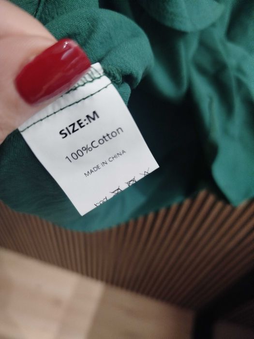 Damska bluzka zielona – 100% bawełna – rozmiar M – NOWA