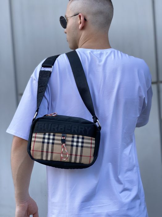Чоловіча сумка Burberry мужская сумка барсетка мессенджер через плечо