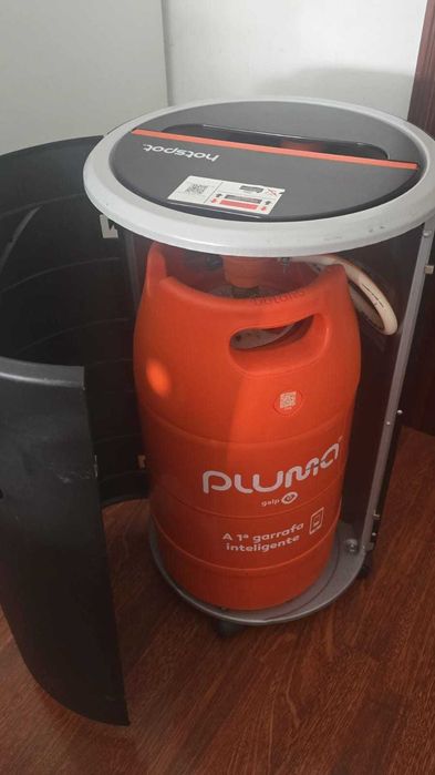 Aquecedor a gás HOTSPOT GALP PRETO 4000W + garrafa 12KG Pluma