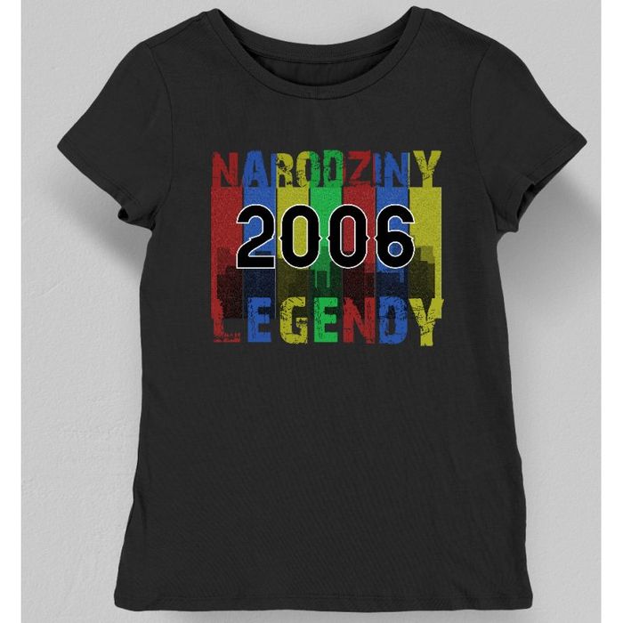 Koszulka damska 2006 18 urodziny narodziny legendy czarna S