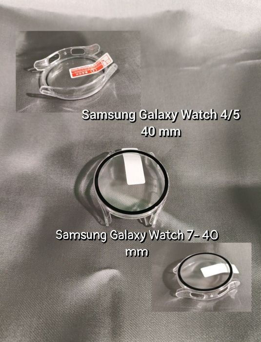 Чехол стекло бампер для Samsung Galaxy Watch 7 4 5 6-40 44mm Activ