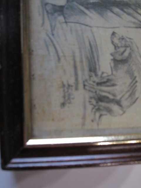 Hipólito Andrade desenho emoldurado étnico áfrica