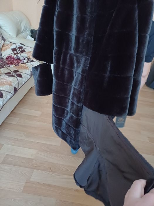 Шуба трансформер з екохутра темнокоричнева (НОВА)