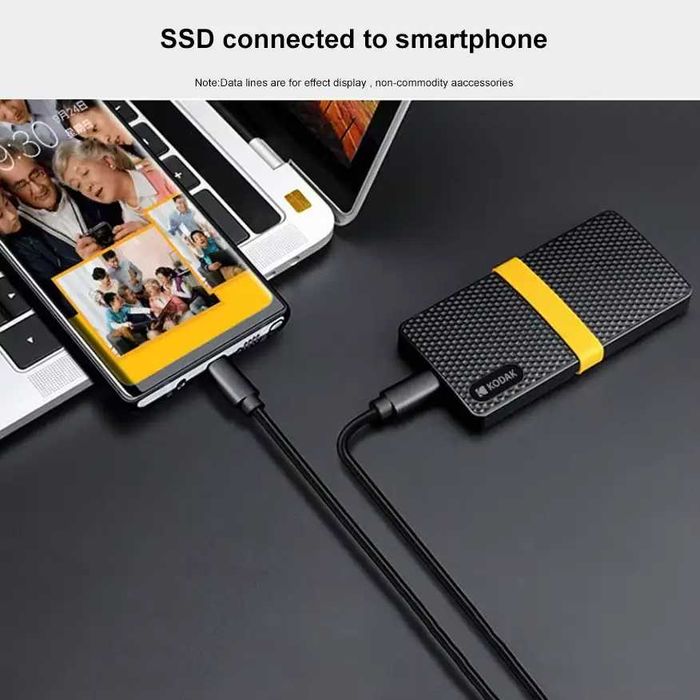Зовнішній диск Kodak SSD X200 Series, 256Gb/512Gb/1Tb, USB Type-C 3.1